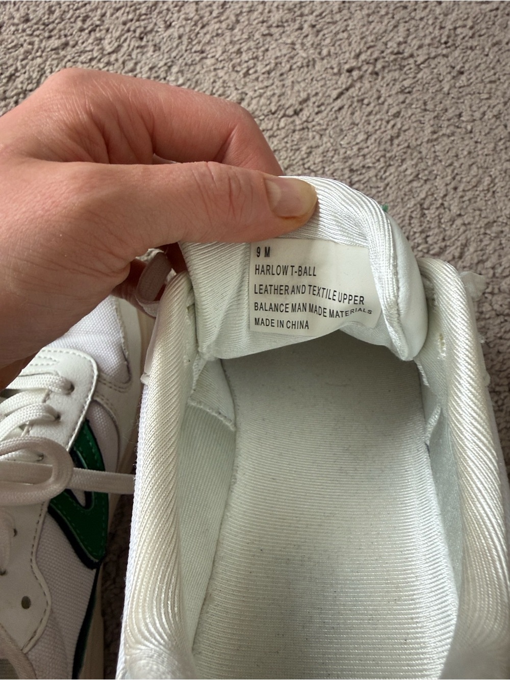 TRETORN White and Green Low-Top Sneakers - Picture 8 of 8